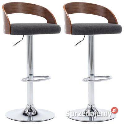 vidaXL Stołki barowe 2 ciemnoszareSKU283146