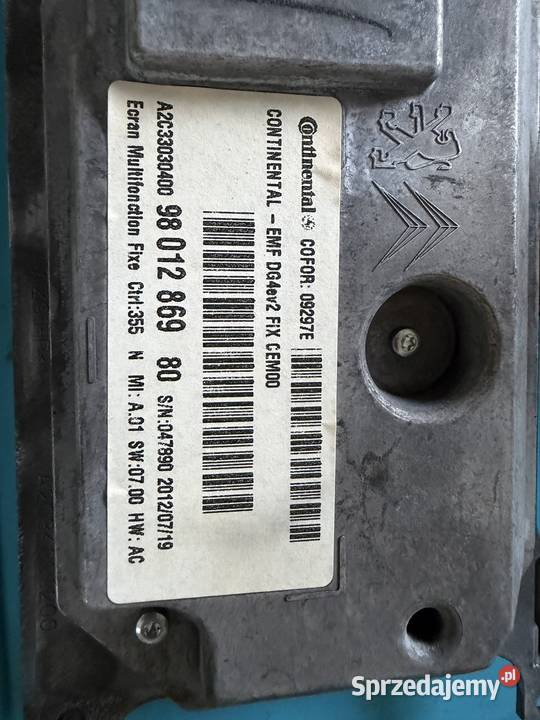 Wyświetlacz nawigacji Citroen Peugeot 9801286980