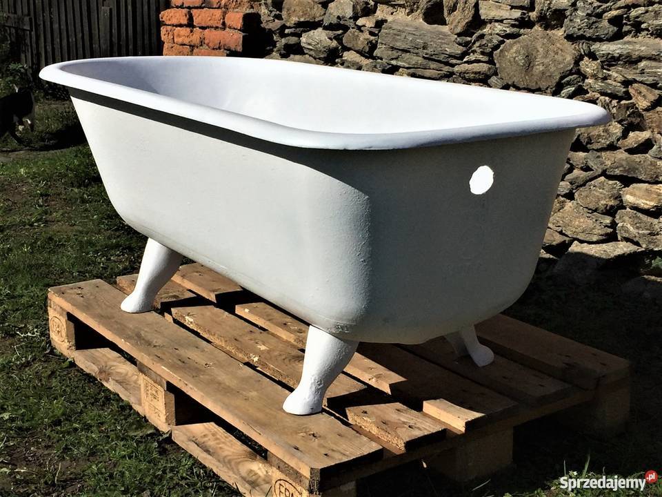PIĘKNA STARA ŻELIWNA WANNA SYGNOWANA FAKTURA Bielawa sprzedam