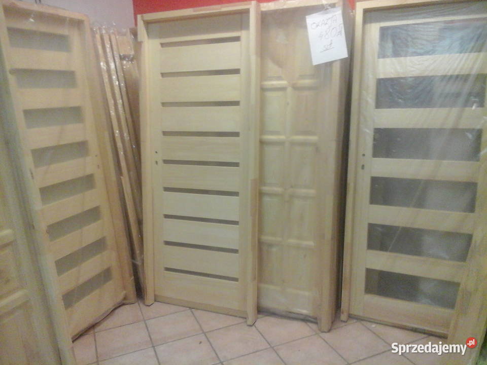 prawdziwe drzwi sosnowe drewniane Warszawa