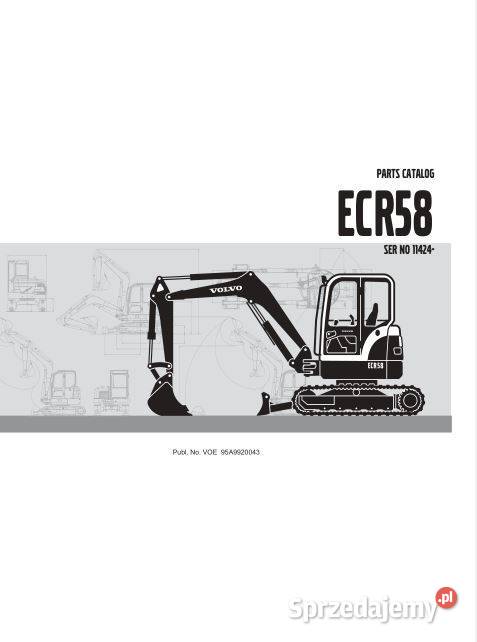 Volvo ECR88 ECR58 ECR48C katalog częsci Kielce sprzedam