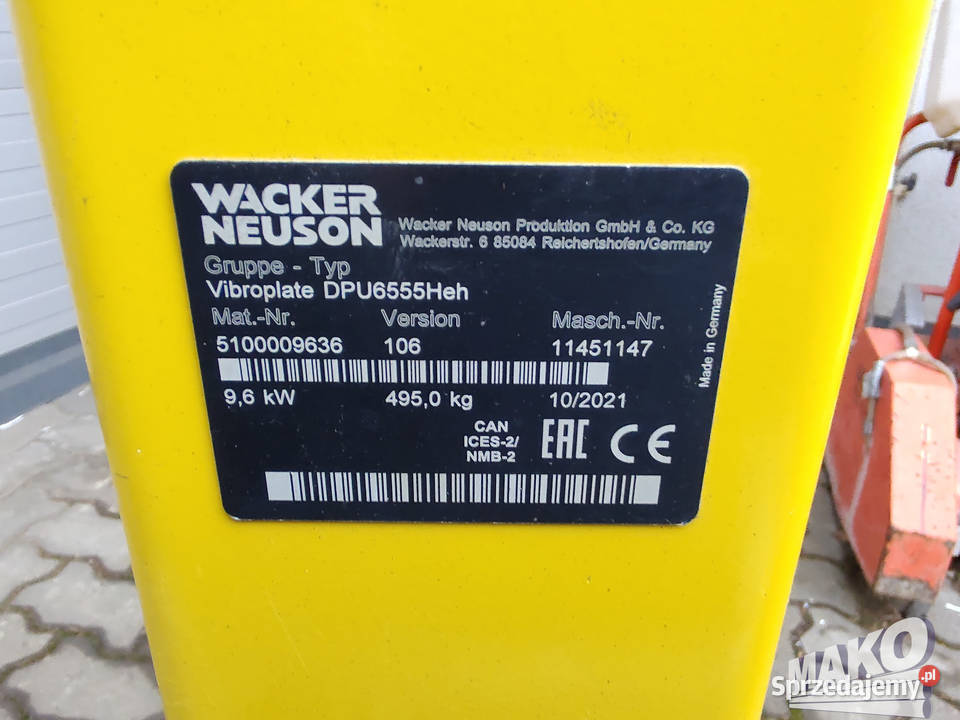 Zagęszczarka Wacker Neuson DPU6555Heh Amman nie Ostrowiec Świętokrzyski