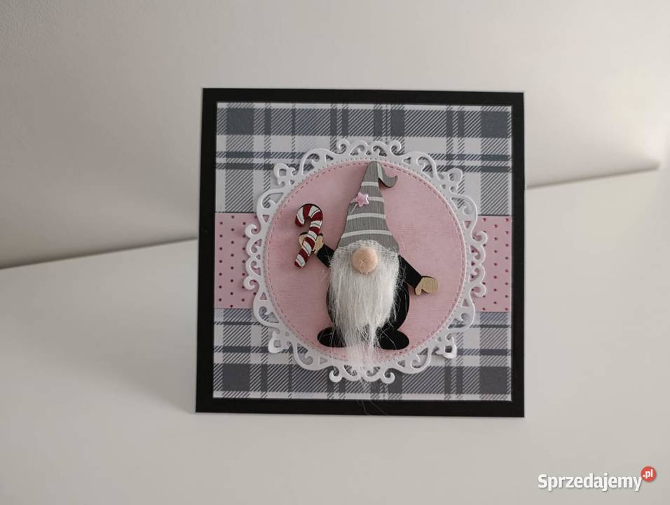 Kartka ręcznie robiona bożonarodzeniowa handmade Łódź