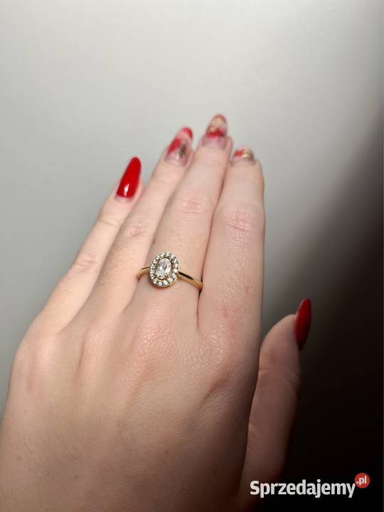 Złoty pierścionek z cyrkonią rozmiar 17 Krotoszyn