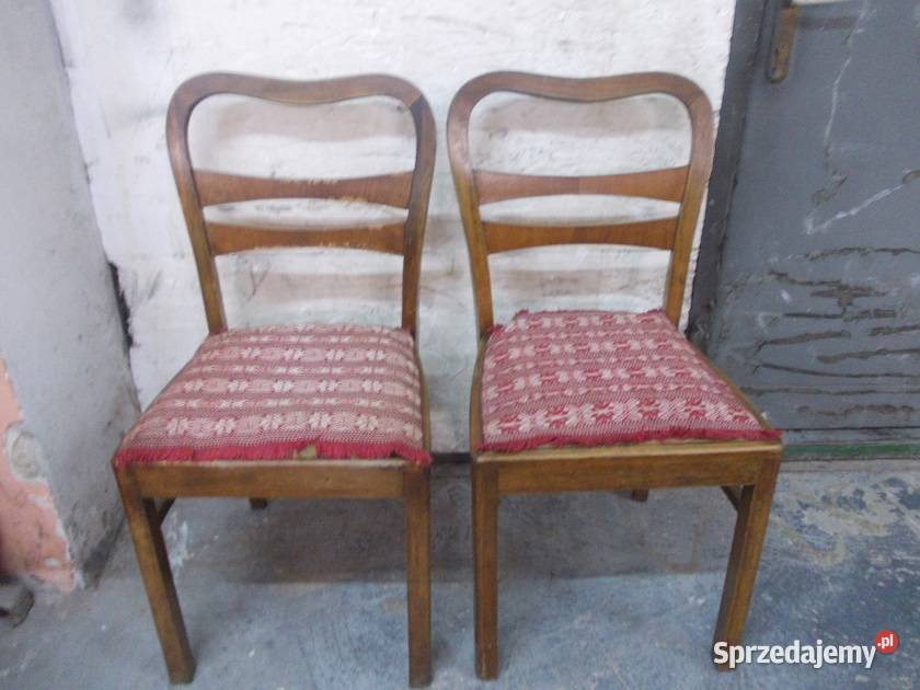 Stare krzesła drewniane serca dębowe Krzesła Bielsko-Biała
