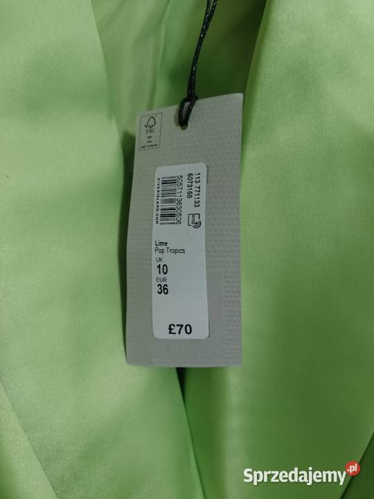 36S RIVER ISLAND Zielona marynarka z wiązaniem z Kraków