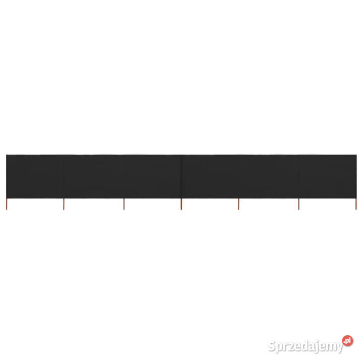Parawan 6skrzydłowy z tkaniny 800 x 80 czarny Warszawa