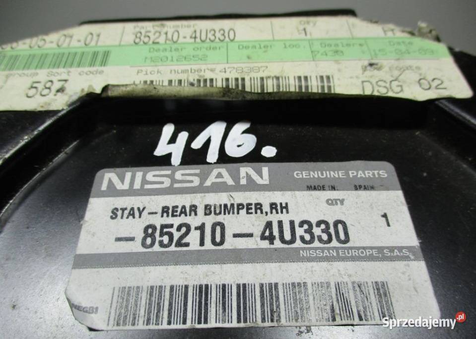 NISSAN ALMERA TINO MOCOWANIE ZDERZAKA osobowe Nowy Tomyśl