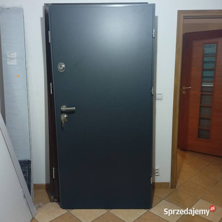 Drzwi Akustyczne 90 Prawe Kolor Antracyt Drzwi zewnętrzne sprzedam