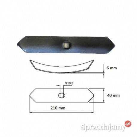 Redliczka wygięta 1otw 40x6x210 mm 550034 VRF6L Kawnice