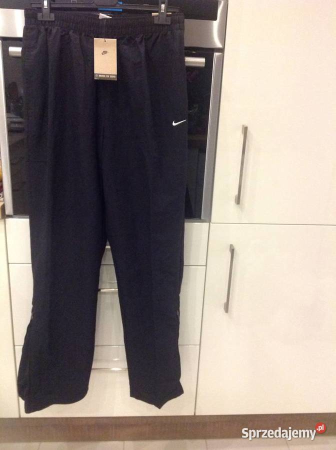 Spodnie Nylonowe Dresowe Damskie NIKE M Czarne Nowa Sól