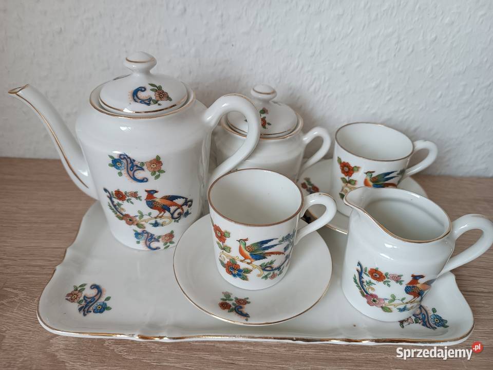 Stara sygnowana porcelana rajski ptak Porcelana i szkło
