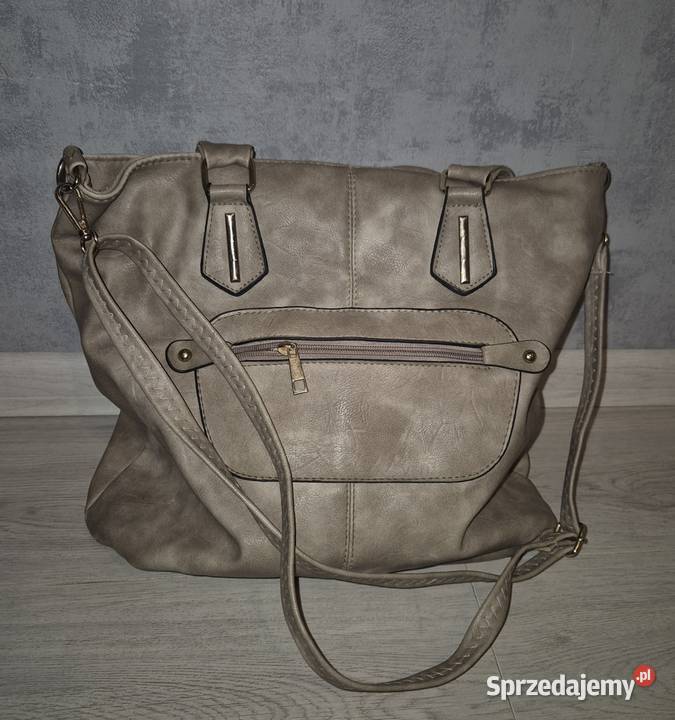 Torebka damska beżowa duża Moda i Styl łódzkie Łódź