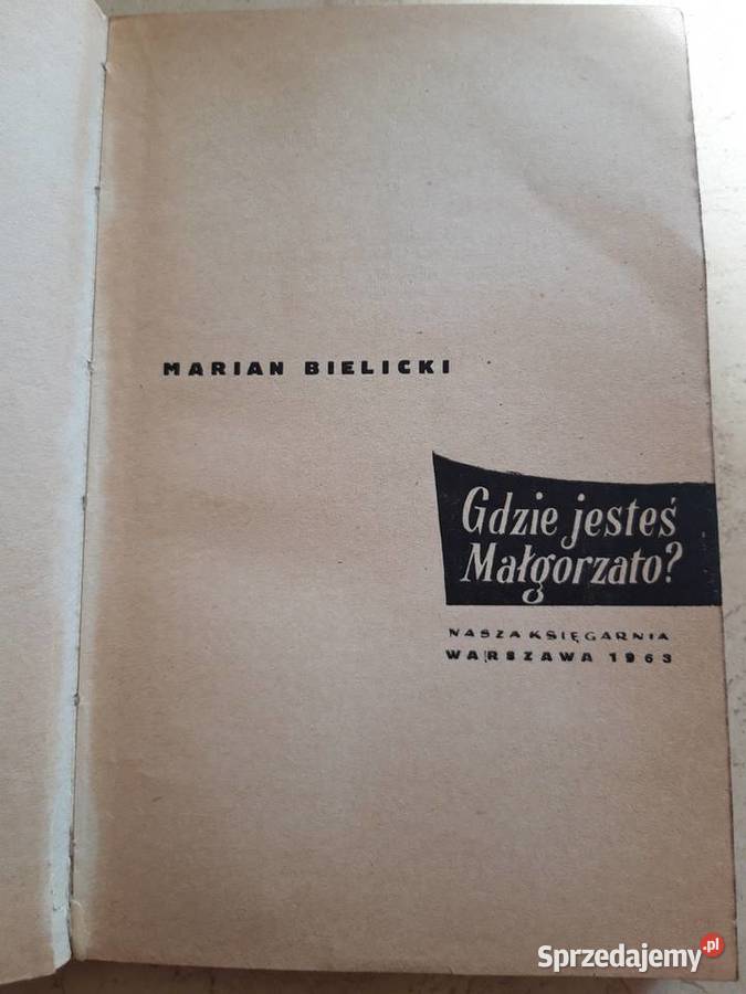 Gdzie jesteś Małgorzato Marian Bielicki 1963