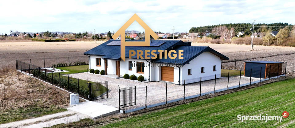 Parterowy dom wysoki standard na przedmieściach utwardzona wielkopolskie Konin