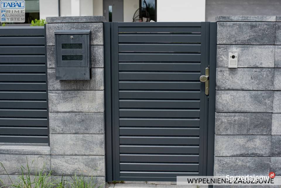 Nowoczesna furtka aluminiowa KOMPLETNA szybka metal Lublin sprzedam