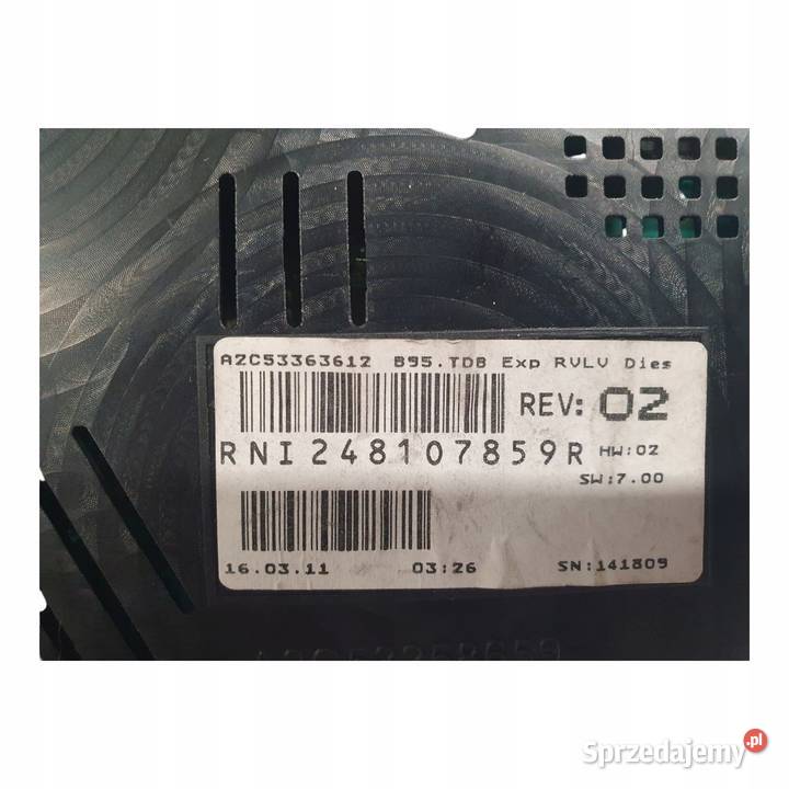 LICZNIK ZEGARY 248107859R Renault Megane III 15