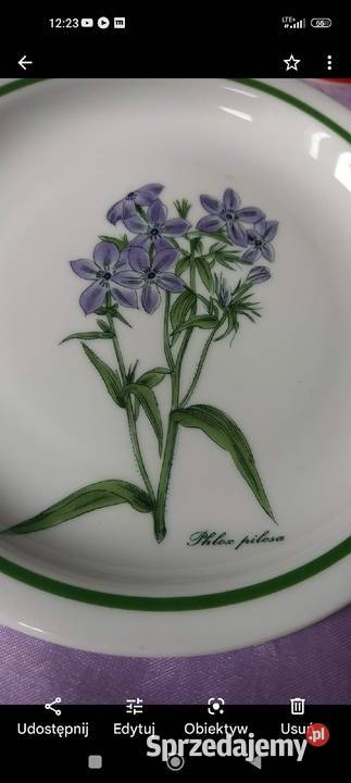 Talerzyki deserowe ręcznie malowane porcelana dolnośląskie Wrocław sprzedam