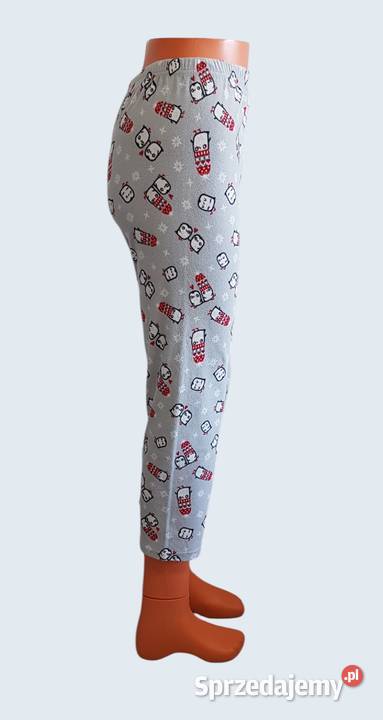 Spodnie piżamowe dziecięce polarowe szare 34XS Chrzanów
