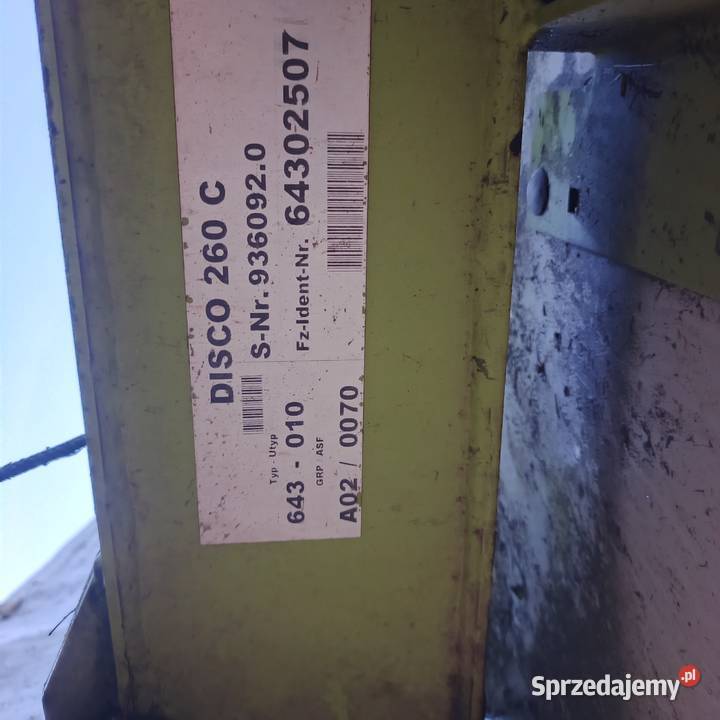 Kosiarka dyskowa Claas disco 260C