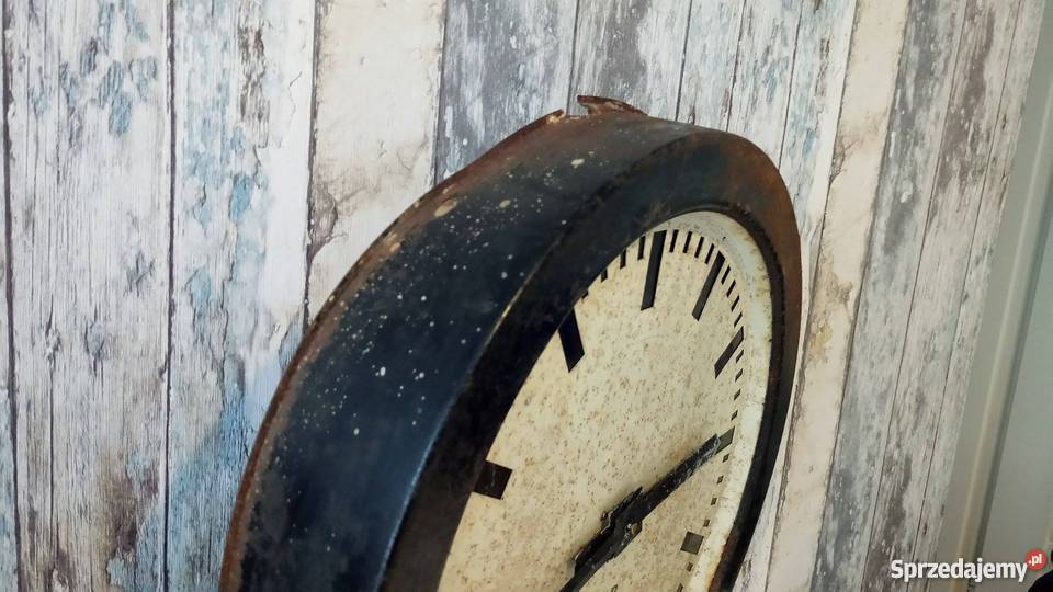 Zegar Dworcowy PKP Oryginalny StanStary Duży Warszawa