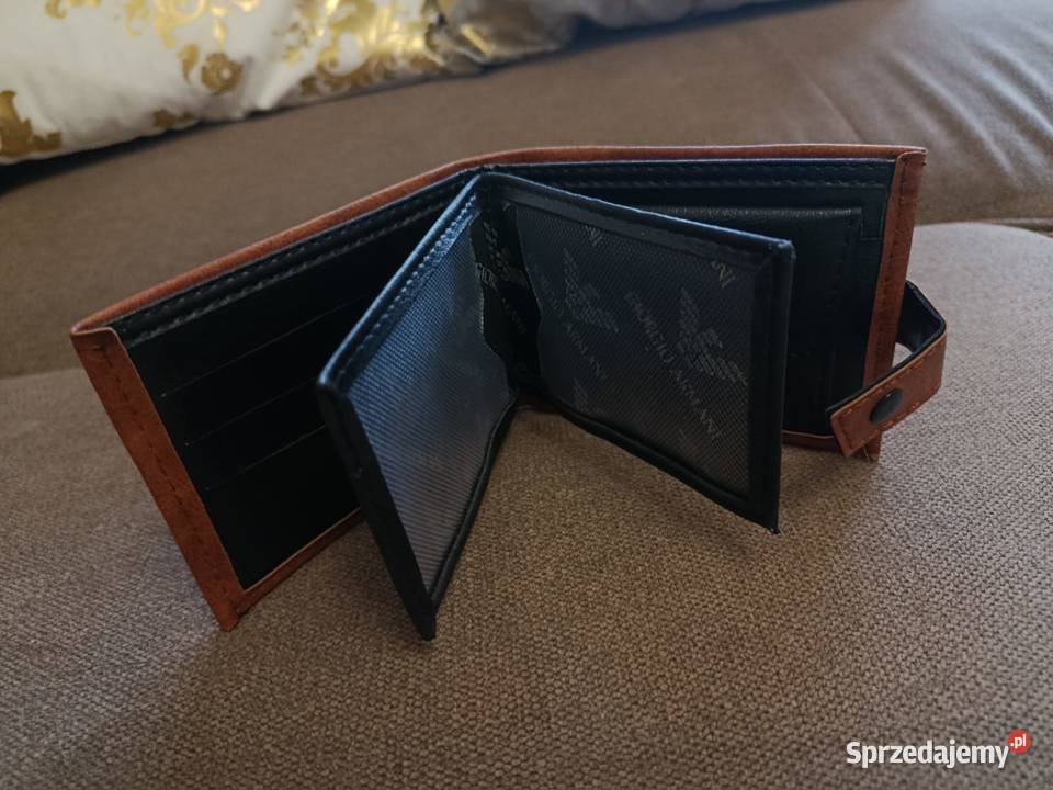 Portfel skórzany męski Emporio Armani elegancki Dla mężczyzn Białystok
