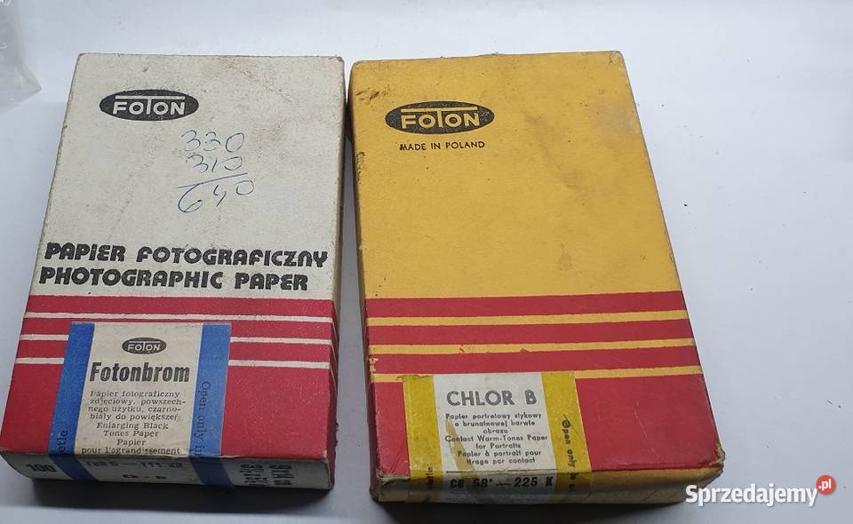Papier fotograficzny firmy FOTON z lat PRL Reszel