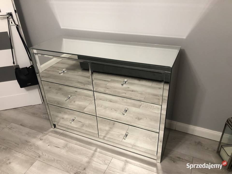 Komoda lustrzana gałka kryształ glamour OKAZJA Kępno sprzedam