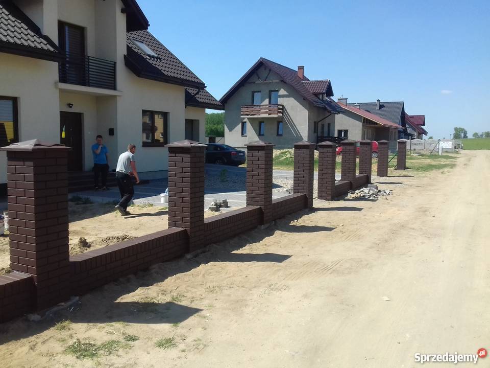 Ogrodzenia betonowe imitacja klinkieru ala Włocławek