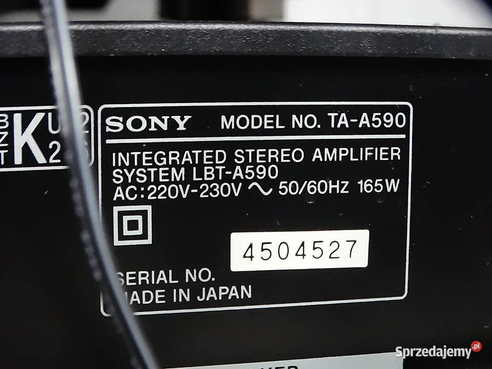 Wieża SONY LBTA590 Wzmacniacz TAA590 Tuner