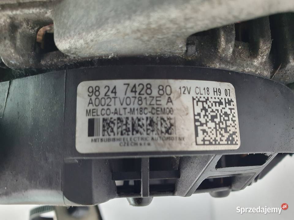 ALTERNATOR Citroen Jumper 22 Blue HDI 9824742880 osobowe Układ elektryczny silnika
