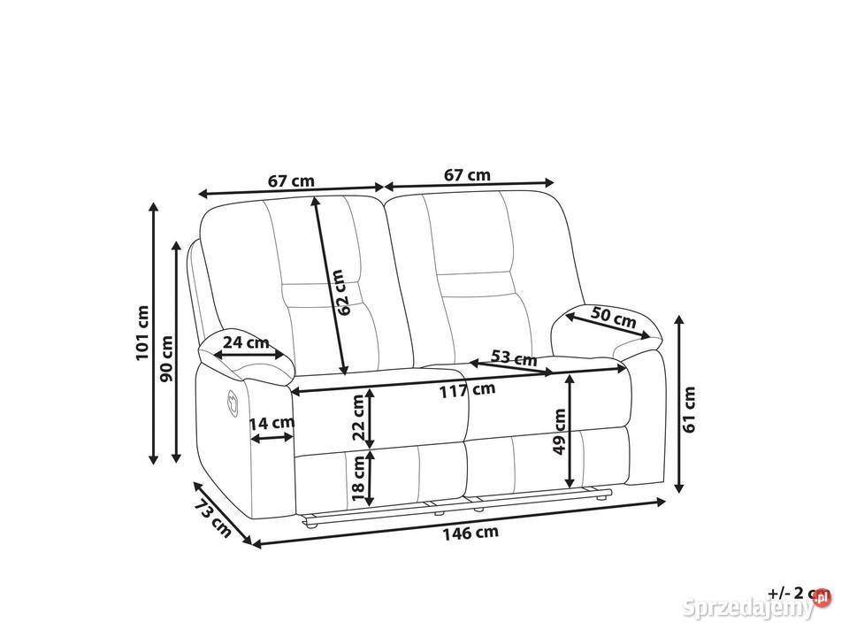Sprzedam 2 sofy 2osobowe z manualną funkcją łódzkie Łódź