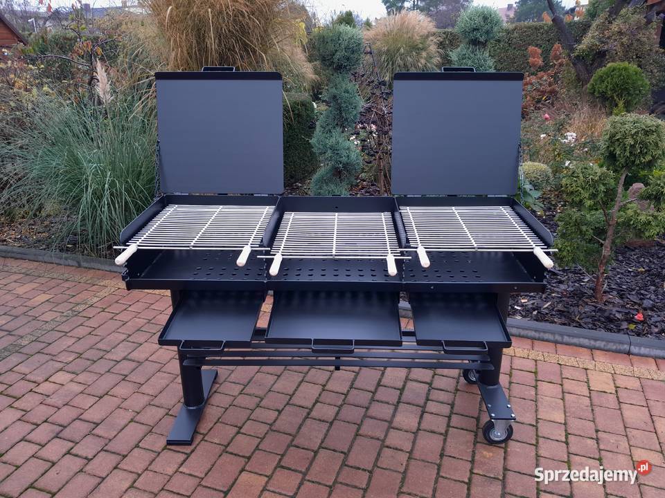 Gastronomiczny grill TRÓJKOMOROWY z POPIELNIKAMI wielkopolskie Damasławek