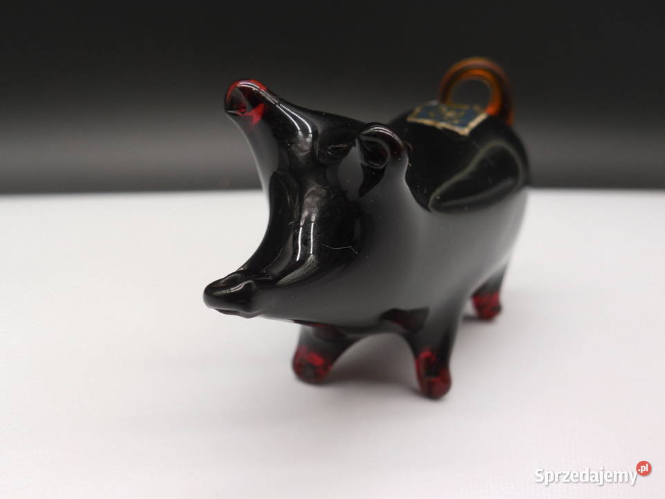 Figurka świnka Huta Sudety Horbowy Porcelana i szkło Raszków