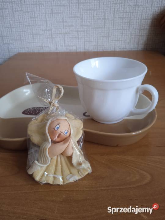 Zestaw 15 filiżanka aniołek podstawka Kraków
