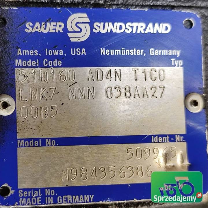 Hydromotor 51D160 Sauer 509965 Pompa Faresin FH Wilkowo