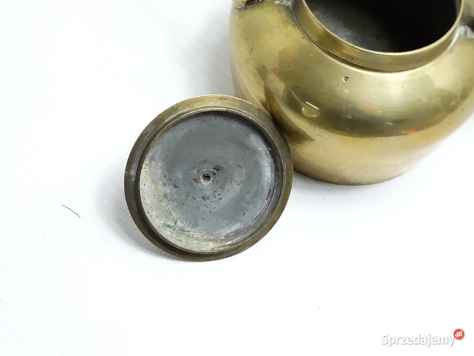 Mosiężny Czajniczek Vintage India Drewniana Biłgoraj