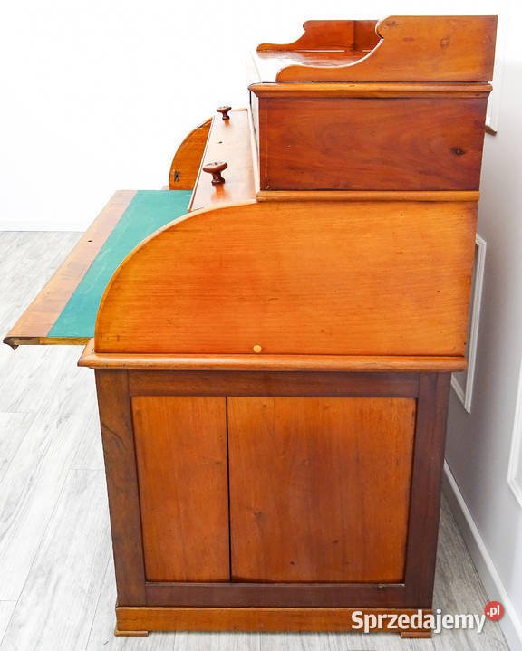 SEKRETARZYK cylindryczny drewniane biurko ORZECH 146cm Kalisz