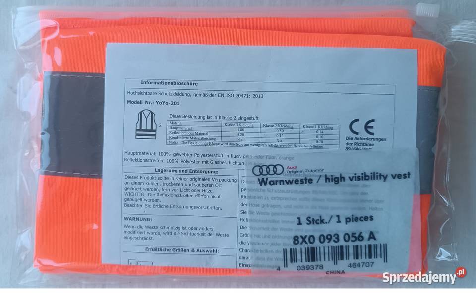 Kamizelka odblaskowa pomarańczowa nowa Białystok