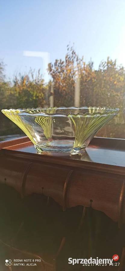 Misa Patera na 4 nóżkach owocarka szkło Gdańsk