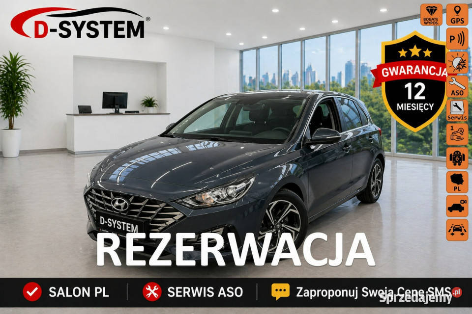 Hyundai i30 2022 Salon Polska 1Właściciel aluminiowe felgi Białystok