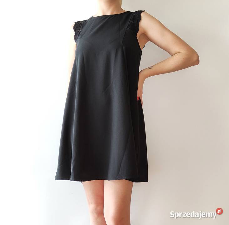 Czarna sukienka mini Mango S 36 rozkloszowana Rozmiar 36(S) zachodniopomorskie Szczecin sprzedam