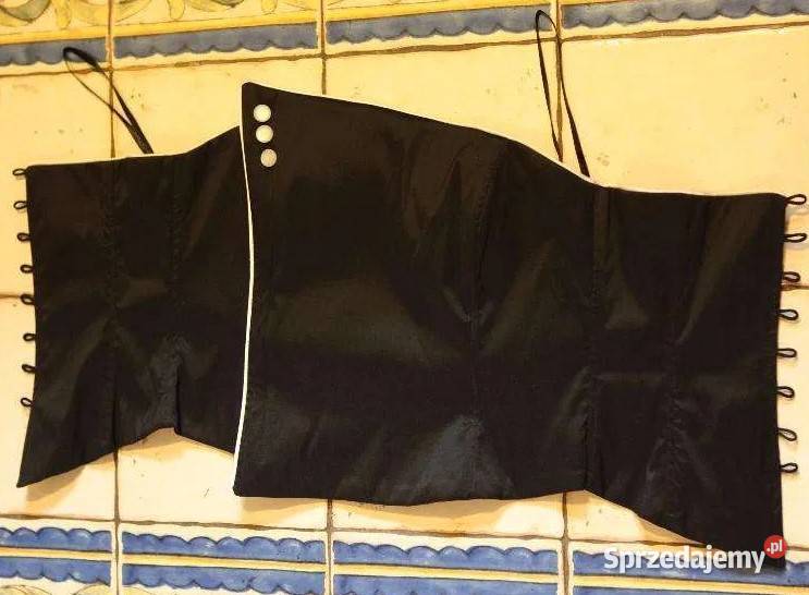 Czarny gorset z białą lamówką 38M małopolskie Kraków sprzedam