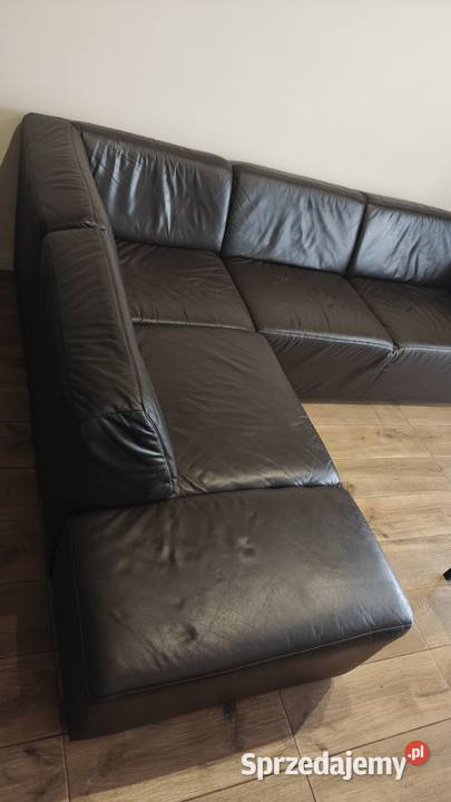 Kanapa rogowa skurzana brązowa Chorzów