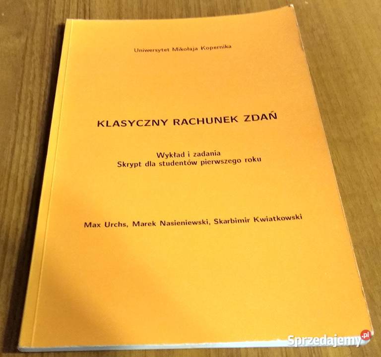 Klasyczny rachunek zdań wykład i zadania Urchs studia Gdańsk