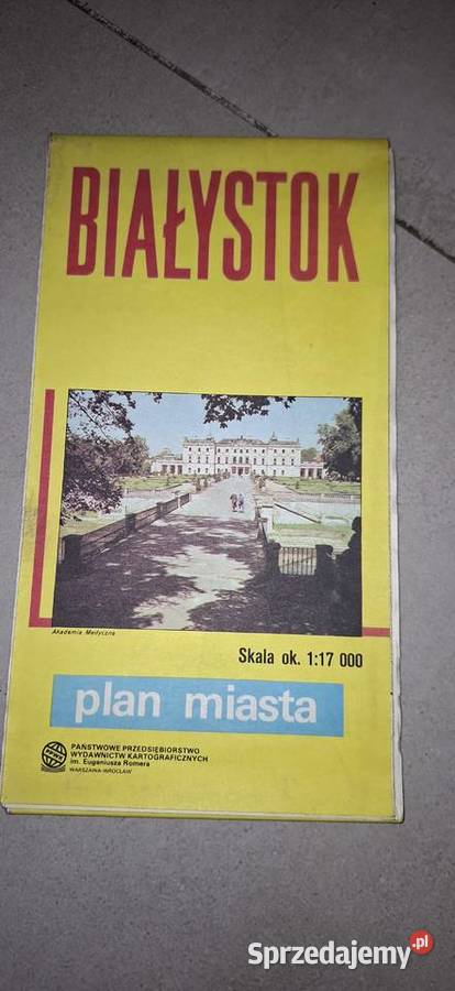 BIAŁYSTOK plan miasta 1988 niski nakład oryginał wielkopolskie Łęczyca