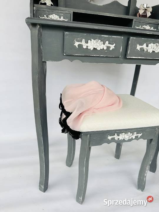 Toaletka kosmetyczna z dużym lustrem shabby chic 147cm dolnośląskie Jelcz-Laskowice