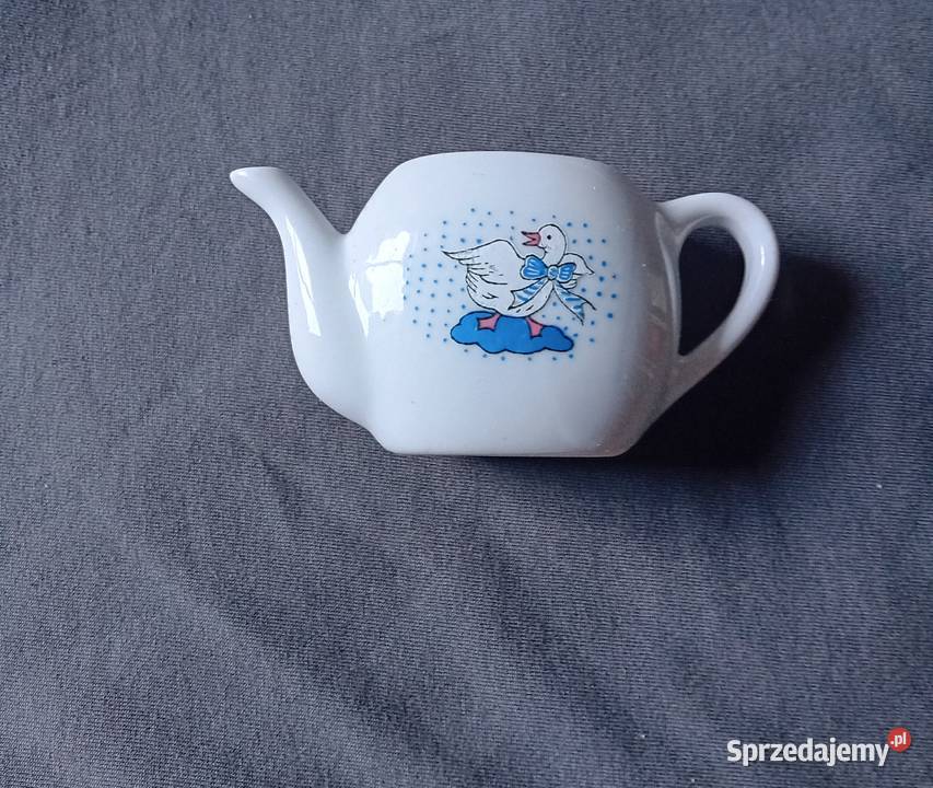 Porcelanowy dzbanek lalek dekoracja kaczka druga Koźminek