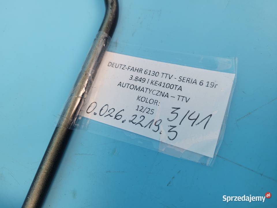 DEUTZFAHR 6130 TTV PRZEWÓD RURA HYDRAULICZNA Kolno