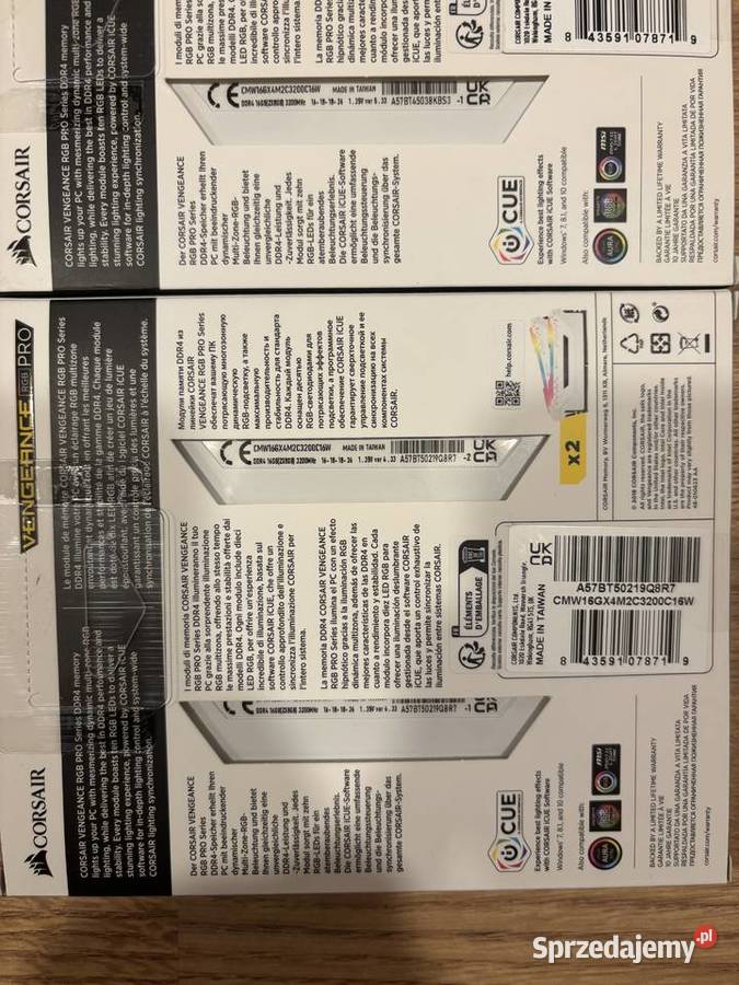 Pamięć RAM Corsair Vengeance RGB PRO DDR4 32GB Sączów